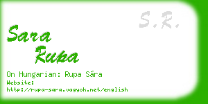 sara rupa business card